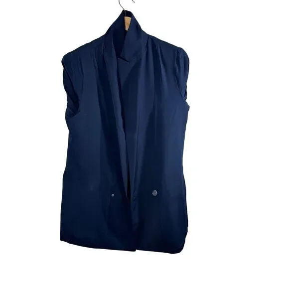 Forever 21 Blue Long Sleeve Blazer Size M Double Breasted Collared Career Formal - Picture 11 of 11